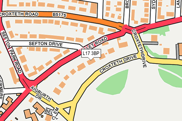 L17 3BP map - OS OpenMap – Local (Ordnance Survey)