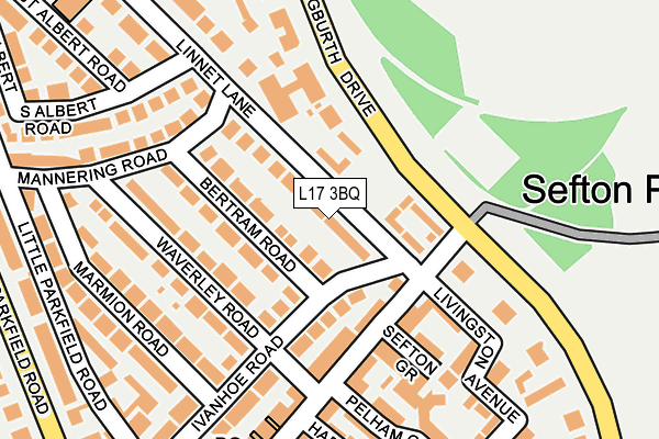 L17 3BQ map - OS OpenMap – Local (Ordnance Survey)