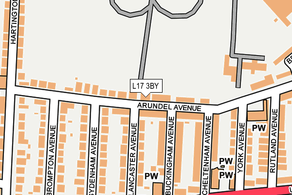 L17 3BY map - OS OpenMap – Local (Ordnance Survey)