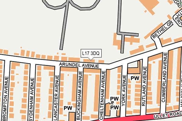 L17 3DQ map - OS OpenMap – Local (Ordnance Survey)