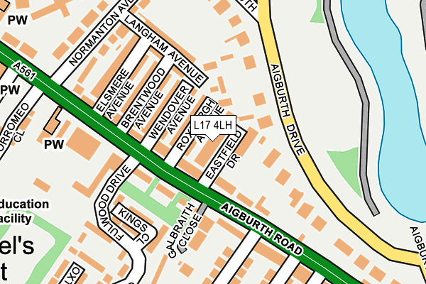 L17 4LH map - OS OpenMap – Local (Ordnance Survey)