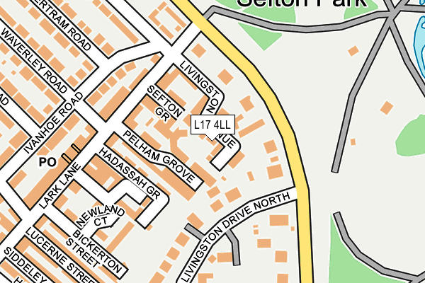 L17 4LL map - OS OpenMap – Local (Ordnance Survey)