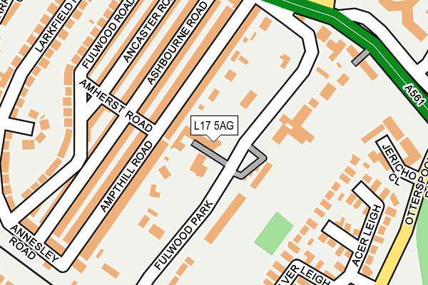 L17 5AG map - OS OpenMap – Local (Ordnance Survey)