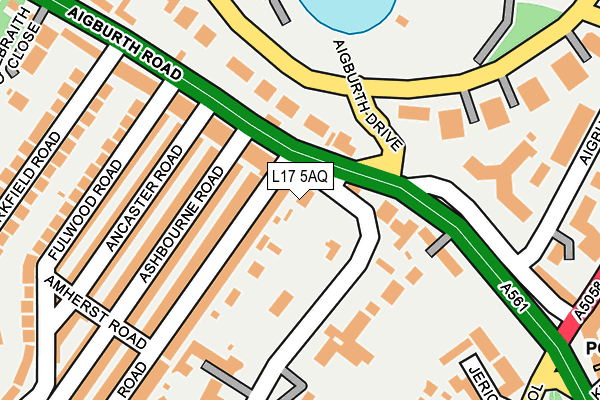 L17 5AQ map - OS OpenMap – Local (Ordnance Survey)