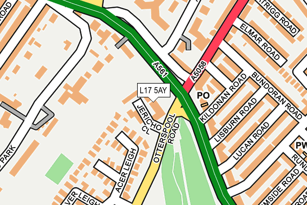 L17 5AY map - OS OpenMap – Local (Ordnance Survey)