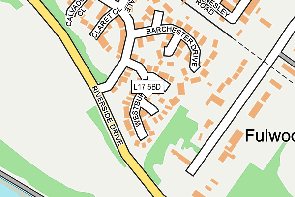 L17 5BD map - OS OpenMap – Local (Ordnance Survey)