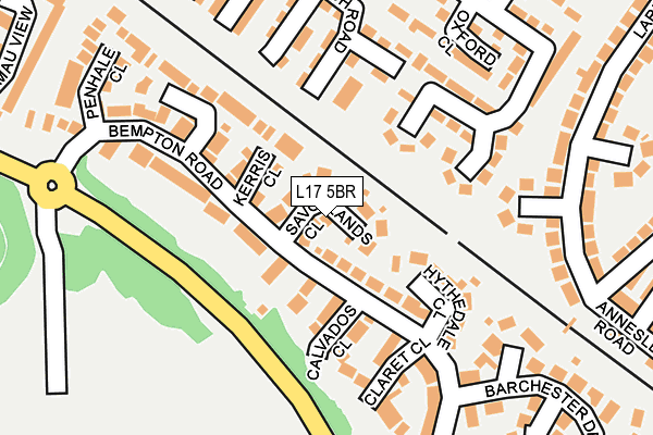 L17 5BR map - OS OpenMap – Local (Ordnance Survey)