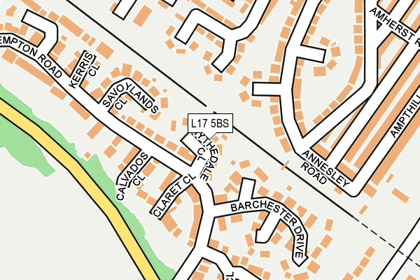 L17 5BS map - OS OpenMap – Local (Ordnance Survey)