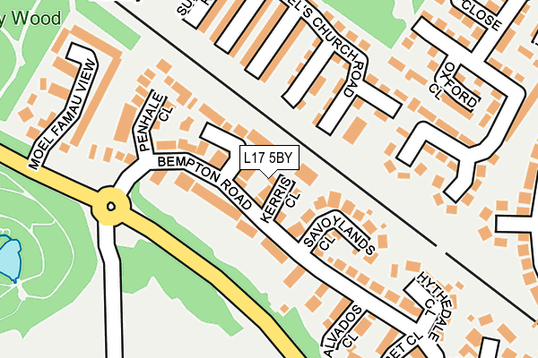 L17 5BY map - OS OpenMap – Local (Ordnance Survey)