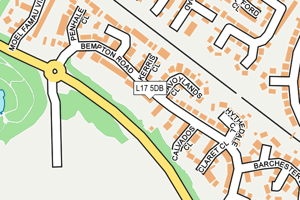 L17 5DB map - OS OpenMap – Local (Ordnance Survey)