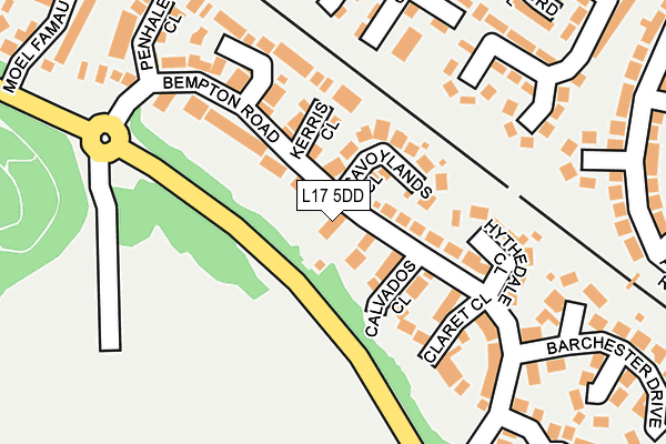 L17 5DD map - OS OpenMap – Local (Ordnance Survey)