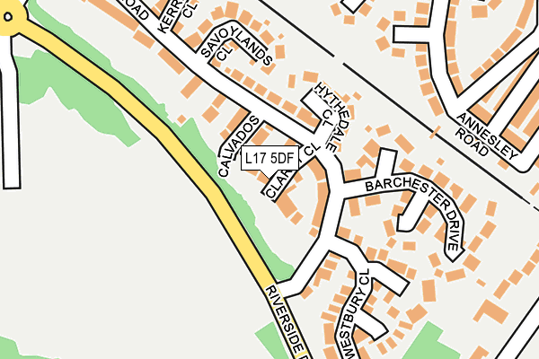 L17 5DF map - OS OpenMap – Local (Ordnance Survey)