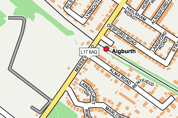 L17 6AQ map - OS OpenMap – Local (Ordnance Survey)