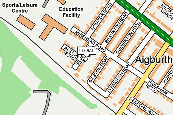 L17 6AT map - OS OpenMap – Local (Ordnance Survey)