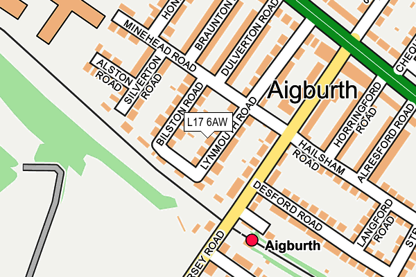 L17 6AW map - OS OpenMap – Local (Ordnance Survey)