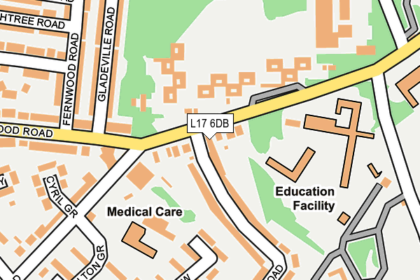 L17 6DB map - OS OpenMap – Local (Ordnance Survey)