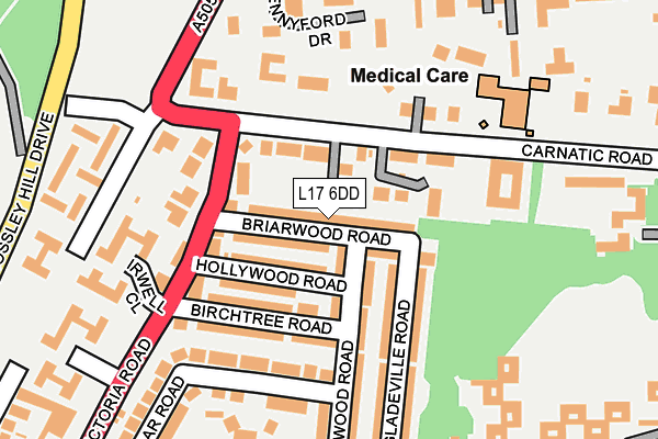 L17 6DD map - OS OpenMap – Local (Ordnance Survey)