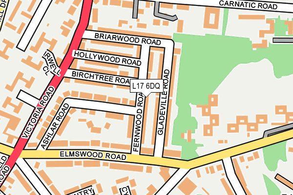 L17 6DQ map - OS OpenMap – Local (Ordnance Survey)