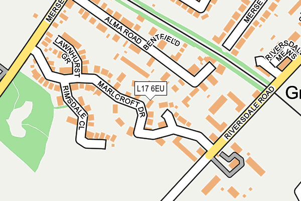 L17 6EU map - OS OpenMap – Local (Ordnance Survey)