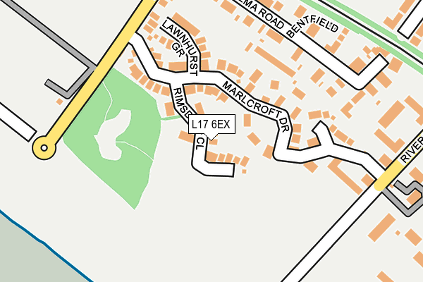 L17 6EX map - OS OpenMap – Local (Ordnance Survey)