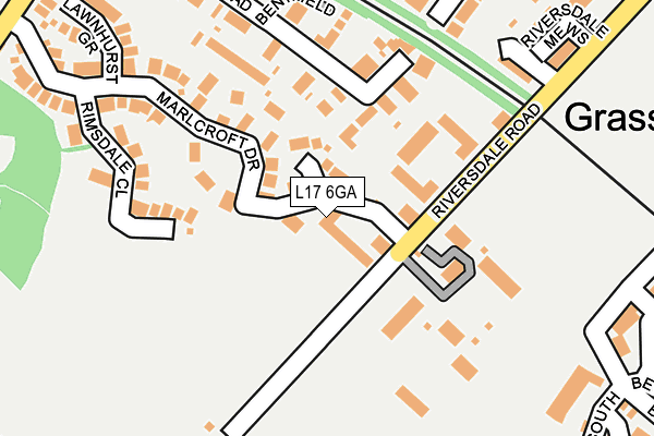 L17 6GA map - OS OpenMap – Local (Ordnance Survey)