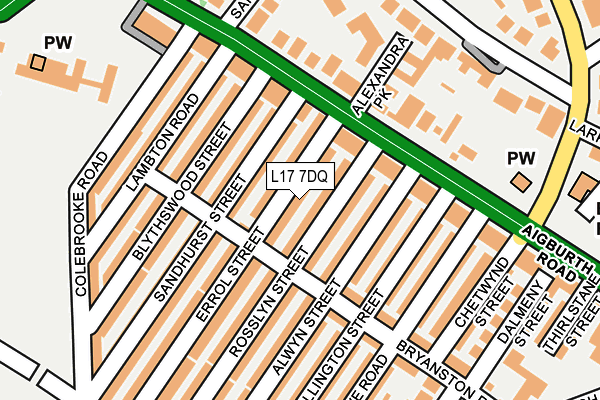 L17 7DQ map - OS OpenMap – Local (Ordnance Survey)