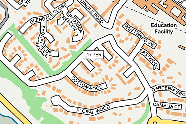 L17 7ER map - OS OpenMap – Local (Ordnance Survey)