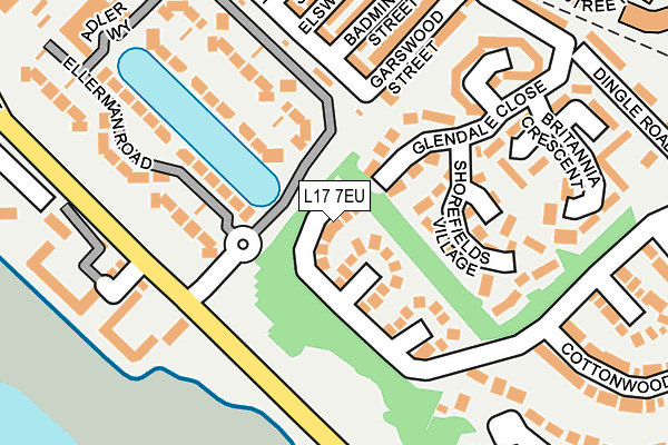 L17 7EU map - OS OpenMap – Local (Ordnance Survey)