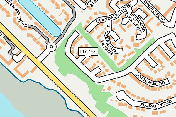 L17 7EX map - OS OpenMap – Local (Ordnance Survey)