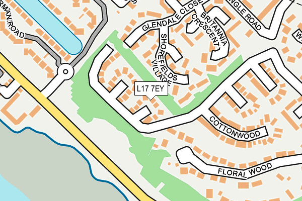 L17 7EY map - OS OpenMap – Local (Ordnance Survey)