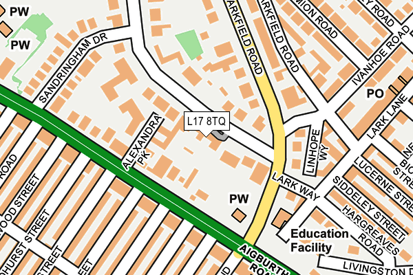 L17 8TQ map - OS OpenMap – Local (Ordnance Survey)