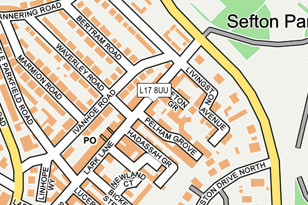 L17 8UU map - OS OpenMap – Local (Ordnance Survey)