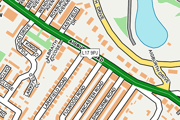 L17 9PJ map - OS OpenMap – Local (Ordnance Survey)
