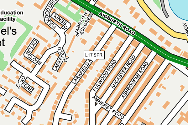 L17 9PR map - OS OpenMap – Local (Ordnance Survey)