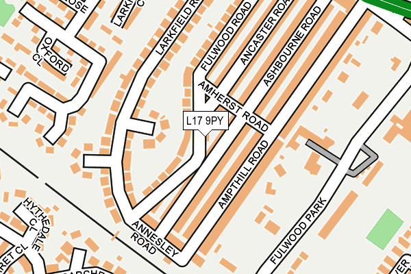 L17 9PY map - OS OpenMap – Local (Ordnance Survey)