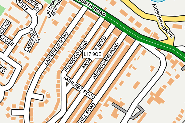 L17 9QE map - OS OpenMap – Local (Ordnance Survey)