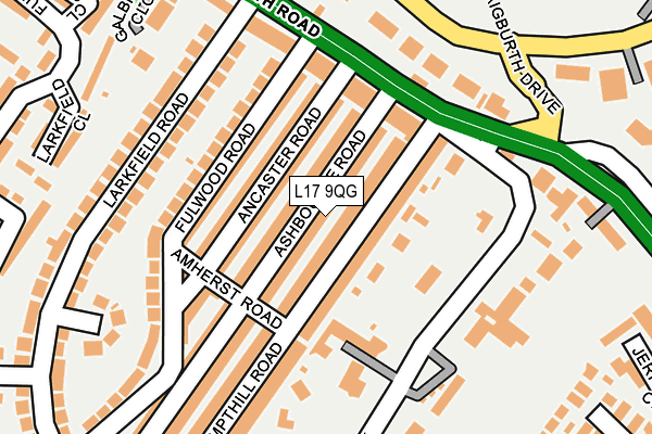 L17 9QG map - OS OpenMap – Local (Ordnance Survey)