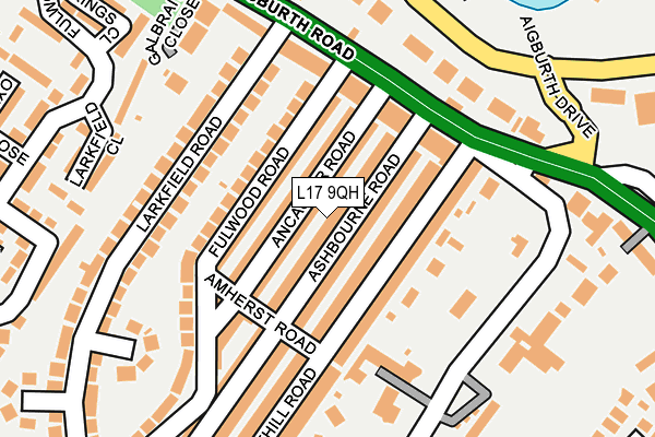 L17 9QH map - OS OpenMap – Local (Ordnance Survey)