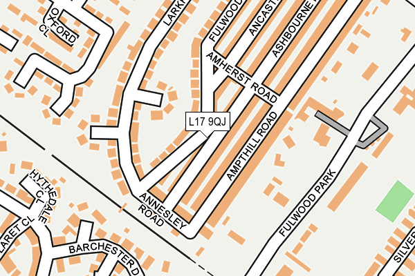 L17 9QJ map - OS OpenMap – Local (Ordnance Survey)