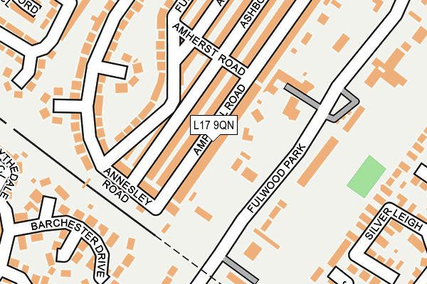 L17 9QN map - OS OpenMap – Local (Ordnance Survey)