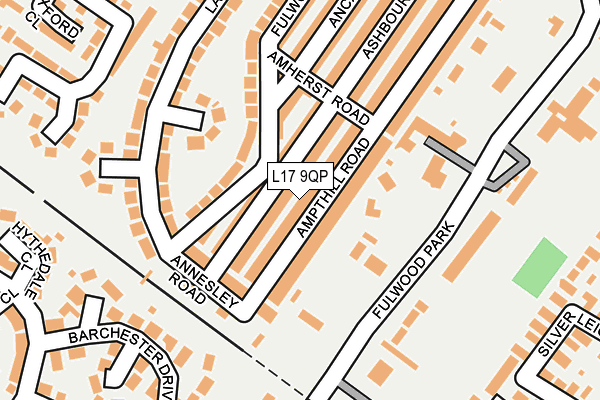 L17 9QP map - OS OpenMap – Local (Ordnance Survey)