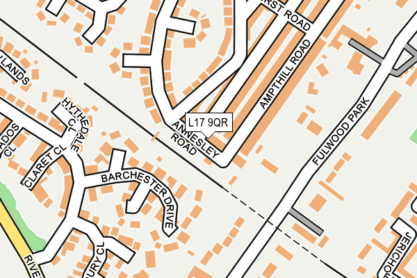 L17 9QR map - OS OpenMap – Local (Ordnance Survey)