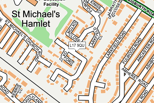 L17 9QU map - OS OpenMap – Local (Ordnance Survey)