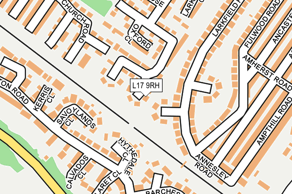 L17 9RH map - OS OpenMap – Local (Ordnance Survey)