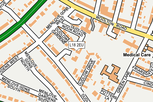 L18 2EU map - OS OpenMap – Local (Ordnance Survey)