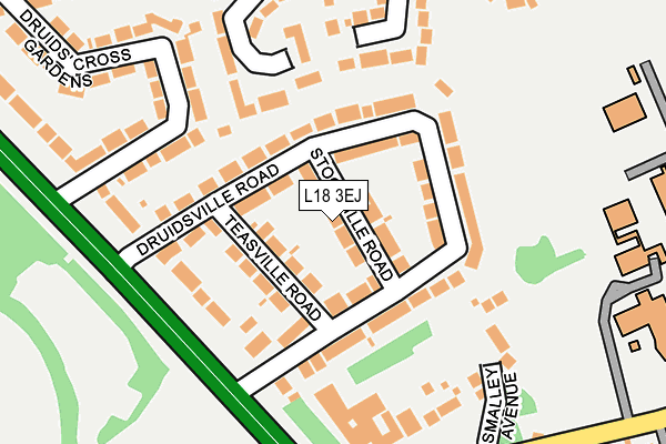 L18 3EJ map - OS OpenMap – Local (Ordnance Survey)