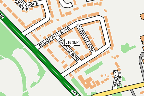 L18 3EP map - OS OpenMap – Local (Ordnance Survey)