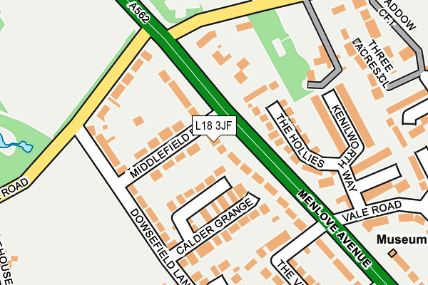 L18 3JF map - OS OpenMap – Local (Ordnance Survey)