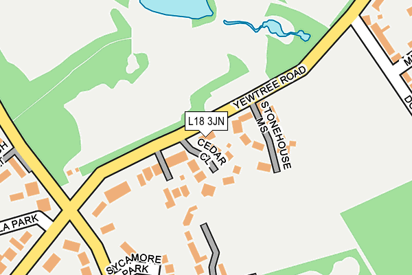L18 3JN map - OS OpenMap – Local (Ordnance Survey)