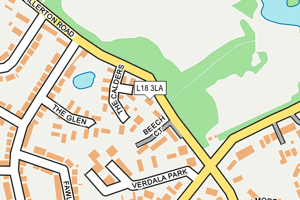 L18 3LA map - OS OpenMap – Local (Ordnance Survey)